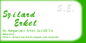 szilard erkel business card